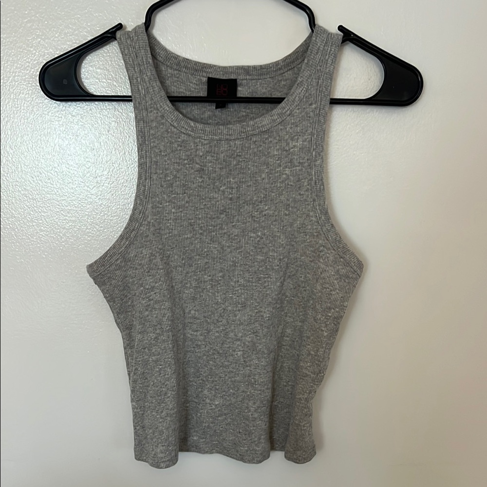 NOBO Gray Sleeveless Crop Tank Top